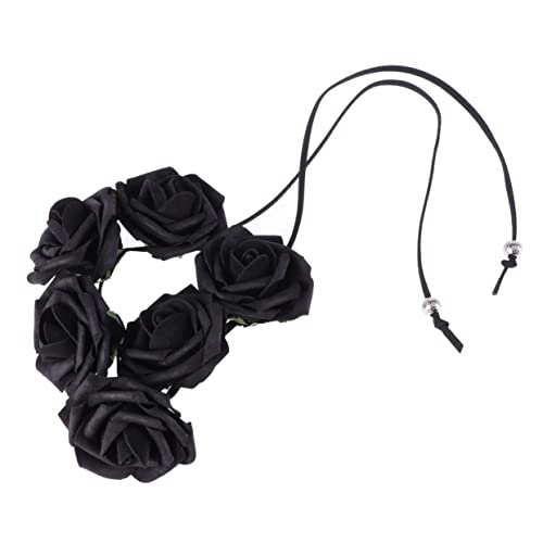 Lurrose Blumenkopf Kranz Kopfbedeckungen Mit Blumen Für Die Braut Schaum Blumen Braut Blumenkranz Kopfschmuck Aus Rosenblüten Hochzeit Blumengirlande Haarschmuck Baby Die Blumen Stirnband von Lurrose