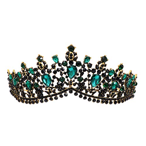 Lurrose Braut Barock Vintage Grünen Kristall Strass Kronen Kopfbedeckung Braut Hochzeit Haarschmuck Schmuck Braut Diademe Prinzessin Königin Kronen Lurrose Braut Barock Vintage Grünen Kristall Strass Kronen Kopfbedeckung Braut Hochzeit Haarschmuck Schmuck Braut Diademe Prinzessin Königin Kronen von Lurrose