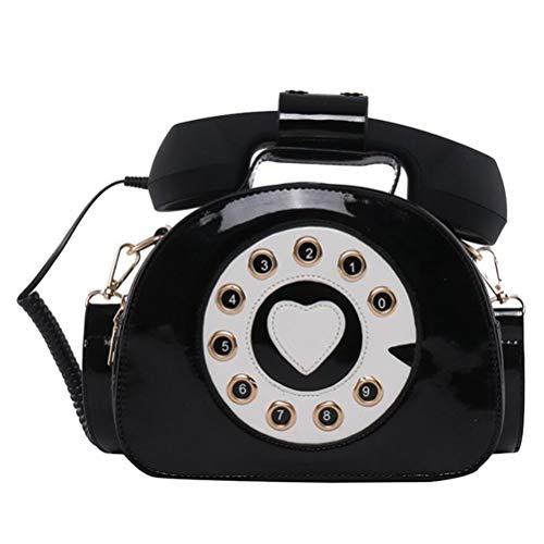 Lurrose Telefon Handtasche Top Griff Tasche Umhängetasche In Telefonform Retro Top Griff Tasche Neuheit Geldbörse Umhängetasche Für Frauen von Lurrose