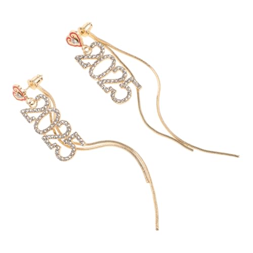 Lurrose Dekorative Zahlenohrringe Tropfenohrringe für Damen mit Quaste Modischer Schmuck für Besondere Anlässe und Partys Langlebigem Legierungsmaterial Gefertigt Leicht und Bequem zu von Lurrose