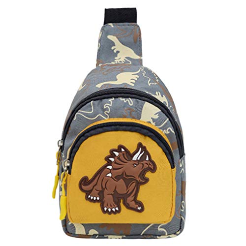 Lurrose Dinosaurier-Muster Sling Bag Mini Schultertasche Crossbody Sling Brusttasche für Kinder Jungen Reisen täglichen Gebrauch von Lurrose