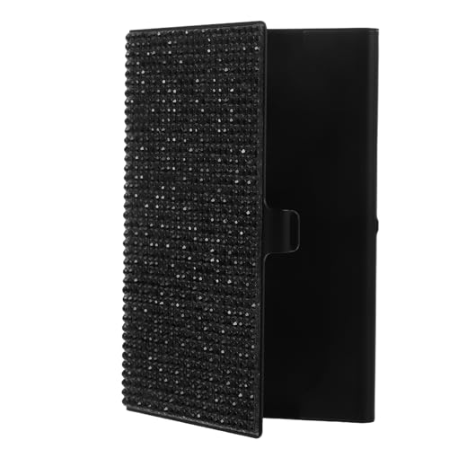 Lurrose Elegantes Kartenetui Aus Metall Visitenkartenhalter Aus Aluminiumlegierung Mit Strasssteinen Große Kapazität Zur Aufbewahrung Von Ausweisen Für Den Einsatz Im Büro von Lurrose