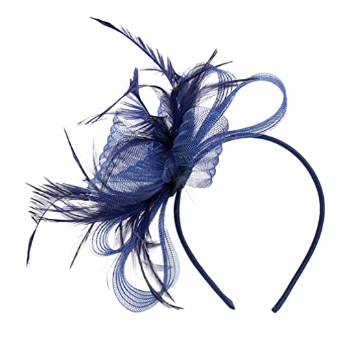 Lurrose Brautaccessoires Stirnbänder Für Damen -Fascinator Für Damen Schleier-Stirnband Mit Haarspange Derby-Hut Für Teeparty Kirchencocktail Haarspangen Für Damen von Lurrose