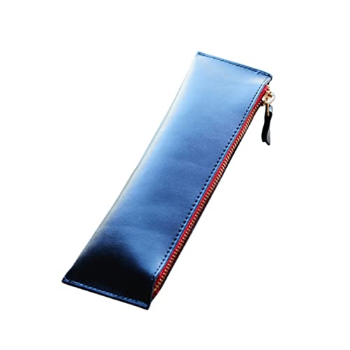 Lurrose Federmäppchen Leder Stifteetui Reißverschluss Stiftetasche Stifteschutzhülle Leder Stiftehalter Schreibwarentasche von Lurrose
