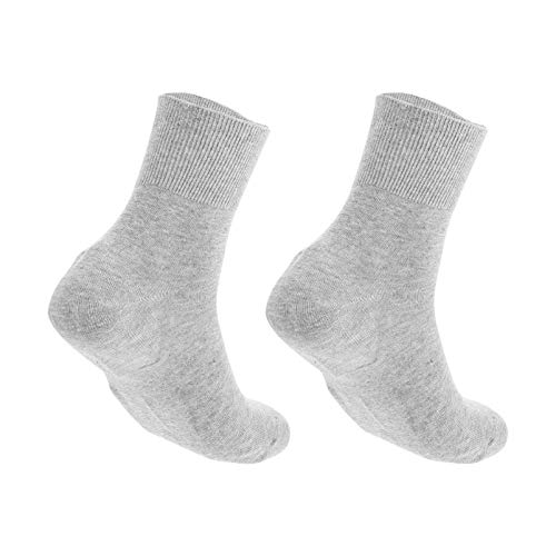 Lurrose Feuchtigkeitsspendende Herren-Socken, Baumwoll-Gel-Socken, Fußreparatursocken, Anti-Riss-Socken, Fußpflege-Behandlung für trockene, rissige, raue Haut auf Füßen, Hellgrau, 2 Stück von Lurrose