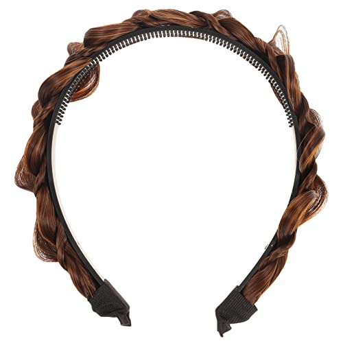 Lurrose Fischgräten-stirnband Geflochten Schwarze Scrunchies Für Haare Frauen Stirnband Klobiges Haarzopf-stirnband Haarschmuck Für Damen Fräulein Flechten Fischgrätengeflecht Harz von Lurrose