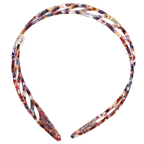 Lurrose Haarschmuck Make-up-Stirnband Franz?sisch Design Stirnband Schildkr?te Shell Muster Haar Hoop Kleine Kette Stirnband Haar Band Haar Zubeh?r für Frauen Farbe 2 von Lurrose