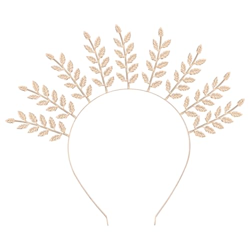 Lurrose Göttin Blatt Stirnband Griechischen Göttin Braut Haarband Lorbeer Blätter Krone Gold Blatt Zweig Crown Griechischen Göttin Kopfschmuck Zubehör von Lurrose
