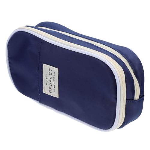 Lurrose Großes Federmäppchen: Ästhetisches Stifteetui – Aufbewahrung Und Organizer Für Schreibwaren Für Die Reisebox Für Schule Büro (Dunkelblau) von Lurrose