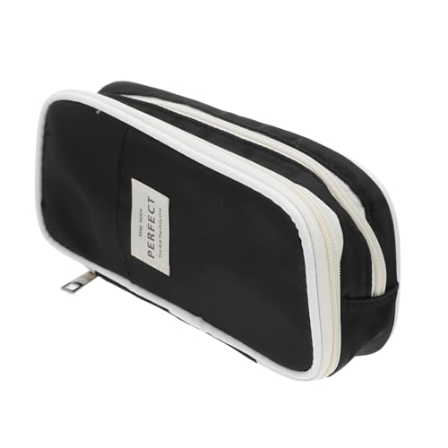 Lurrose Großes Federmäppchen: Ästhetisches Stifteetui – Aufbewahrung Und Organizer Für Schreibwaren Für Die Reisebox Für Schule Büro (Schwarz) von Lurrose