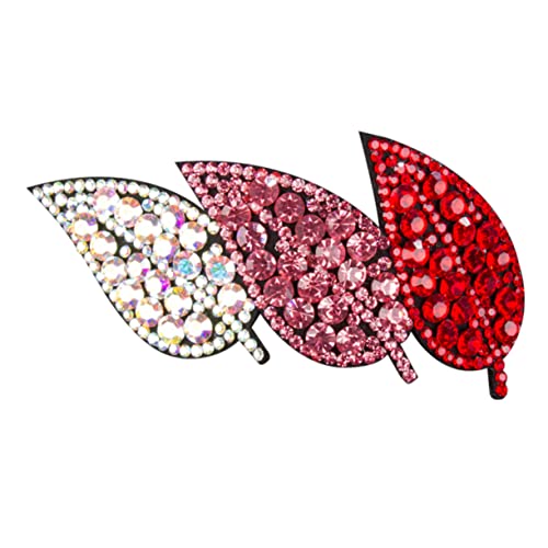 Lurrose Haarnadel Haarstyling-clip Blatt Haarspangen Blatthaar Haarspange Mit Strass-blättern Kristall-haarspange Hinterlässt Haarspangen Haare Hoch Oberer Clip Strasssteine Mädchen von Lurrose