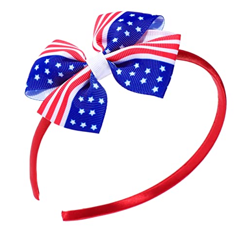 Lurrose 4. Juli Haarschleifen für Mädchen Damen Haarbänder haarschmuck patriotische Haarspange Patriotische Haaraccessoires Krawatte Haarnadel Vereinigte Staaten Stirnband Kind von Lurrose