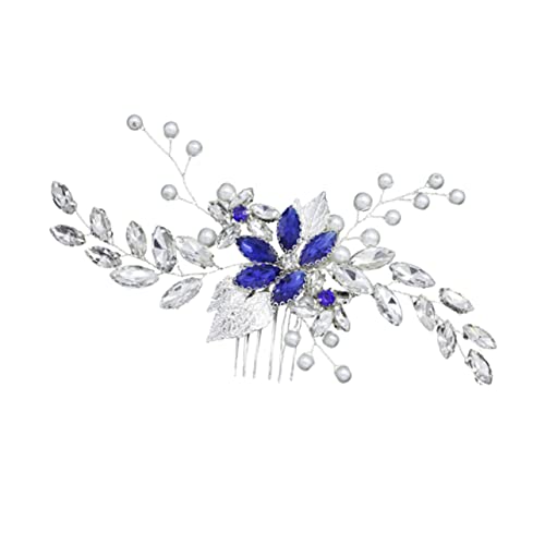 Lurrose Haarschmuck Braut Seitenkamm Braut Blumenkamm Clip Hochzeit Haarkamm Seitlicher Kristallkamm Haarkamm Aus Kristall Perle Brautkamm Braut Haarkamm Abschlussball Schmuck Bankett von Lurrose