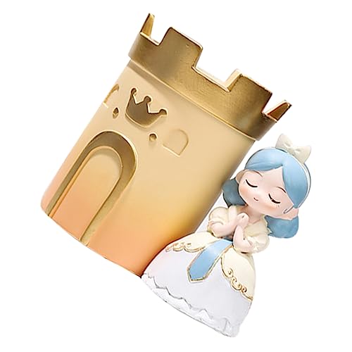 Lurrose Jungen Mädchen Stift Halter Stiftbecher Aus Harz Stiftbehälter Kosmetikpinsel Tasse Bleistiftbecher Dekorativer Stifthalter Prinzessin Stifthalter Figur Anzahl Statue Student von Lurrose