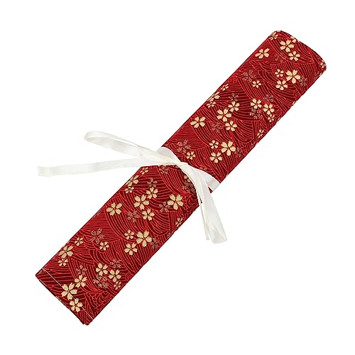 Lurrose 6taschen Handgemachte Chinesische Stiftetasche Große Kapazität Tragbare Roll-up Aufbewahrung Für Pinsel Und Wasserfarbenstifte Mit Fächern Für Künstler Und Schüler von Lurrose