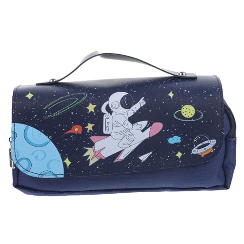 Lurrose Mäppchen Stifttasche Für Kinder Reise-Make-up-Tasche Stiftetasche Für Kinder Stiftetui Mit Reißverschluss Handliche Stifttasche Planet-stiftetui Lagerzubehör Reisen Handheld von Lurrose