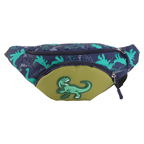 Casual Geldbörse Kinder Gürteltasche Tragbare Crossbody Brusttasche Umhängetasche Dinosaurier Hüfttasche für Kinder (Grün) von Lurrose