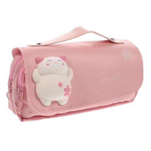 Lurrose Mäppchen Etui Süße Federtasche Stifttasche Schreibwarenkoffer Stift-Organizer Bleistiftbeutel Mit Reißverschluss Mädchen Stifthalter Segeltuch Mehrschichtig von Lurrose