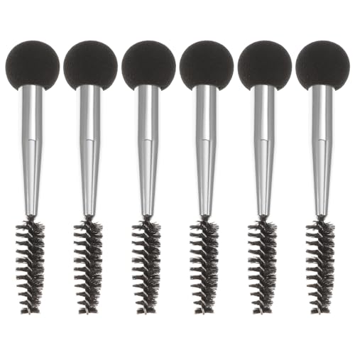 Lurrose 6 Stück Wimpernbürsten Mascara Zauberstäbe Wimpern-Augenbrauen-Applikators Doppelkopf Bürste für Mascara, Zubehör für Wimpernverlängerung von Lurrose