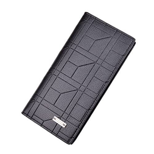 Lurrose Mens Leather Wallet Fashion Long Wallet Extra Capacity Bifold Wallet von Lurrose