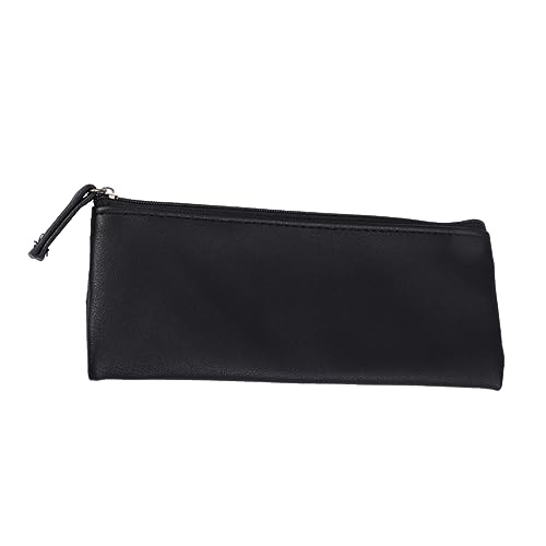 Lurrose Bleistifttasche Aus Pu-Leder Für Studenten Stiftehalter Schreibwaren-Aufbewahrungstasche Minimalistischer Stift-Organizer Make-up-Tasche Schwarz von Lurrose