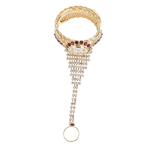 Lurrose Rhinestone Armbanduhr Damen Elegante Ring Uhr mit Funkelnden Strasssteinen Modisches Armband für Besondere Anlässe Vielseitig Kombinierbar im Design für Modebewusste Frauen Lurrose Rhinestone Armbanduhr Damen Elegante Ring Uhr mit Funkelnden Strasssteinen Modisches Armband für Besondere Anlässe Vielseitig Kombinierbar im Design für Modebewusste Frauen von Lurrose