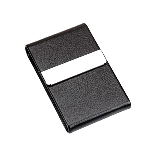 Lurrose Robuster Visitenkartenhalter Aus Edelstahl Und Pu Schutzhülle Für Kreditkarten Ausweise von Lurrose