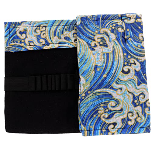 Lurrose Rollen Bleistiftrolle löschbar Machen Etui Halter rollboxen federmäppchen groß Large Pencil case -Bleistifttasche Stift-Tragetasche Bettwäsche aus Baumwolle Blue von Lurrose