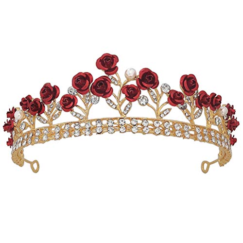 Königin Krone K?nigin Tiara. Gotische Krone Mittelalterliche Krone. Tiara-krone Für Frauen Braut Tiara Krone Coronas De Quincea?eras Strass- Tiara- Krone. Fräulein Legierung Schal von Lurrose