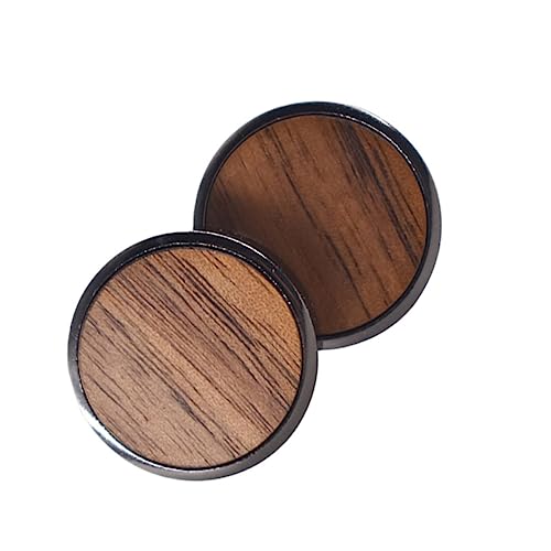 Lurrose Runde Manschettenknöpfe aus Echtem Holz Modische Leichte Hemdknöpfe Glänzend Poliert Komfortabel für Business Dinner und Besondere Anlässe von Lurrose