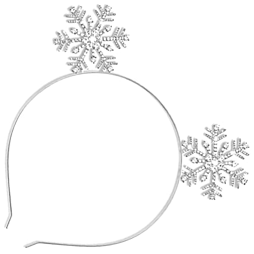 Lurrose Schneeflocken-stirnband Schneeflocken-haarband Weihnachtsstirnbänder Für Frauen Weihnachts-schneeflocke-haarband Strass-weihnachtshaarband Weiß Kleidung Legierung Pailletten Kind von Lurrose