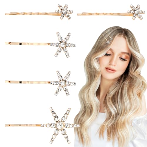 Lurrose Stern-Haarnadeln: 5 Haarspangen Mit Strass-Stern – Glitzernde Haar-Accessoires Für Die Brauthochzeit Für Frauen Und Mädchen von Lurrose