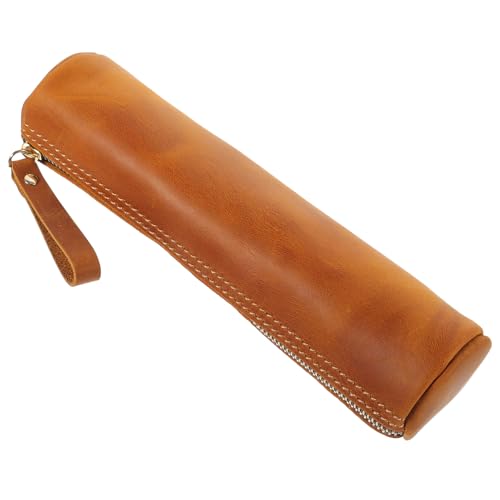 Lurrose Retro Echtleder Stifteetui Vintage Stift Aufbewahrungstasche Für Schule Und Büro Praktisch Und Für Zu Geburtstagen Und Feiertagen von Lurrose
