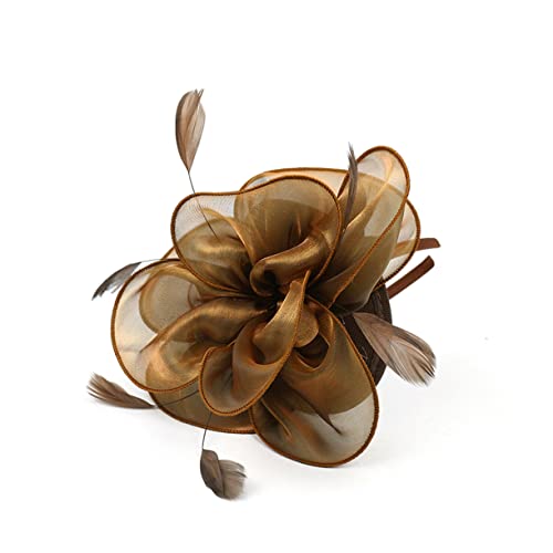 Lurrose Fascinators Für Die Teeparty Mode-stirnband Derby-mützen Für Damen Stirnbänder Blumen-fascinator-hut Kirchliche Kopfbedeckung Fascinator-stirnband Feder Braut Menschlicher Kopf von Lurrose