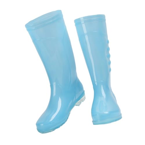 Lurrose Transparente Regenstiefel Damen Hochschaft Rutschfest PVC Gummistiefel Praktisch Leicht Bequem Alltagsschuh von Lurrose