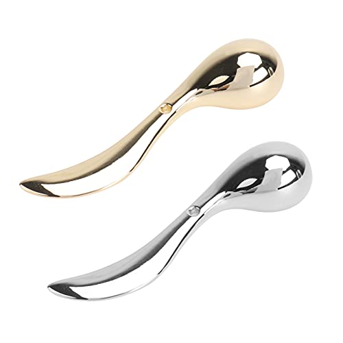 Lurrose Werkzeug Löffel Zum Massage Fur 2Pcs Eye Creme Gesichts Massager L?ffel Silber Anti Falten Dark Kreis Remover L?ffel Gesicht Massage Stick für Spachtel von Lurrose