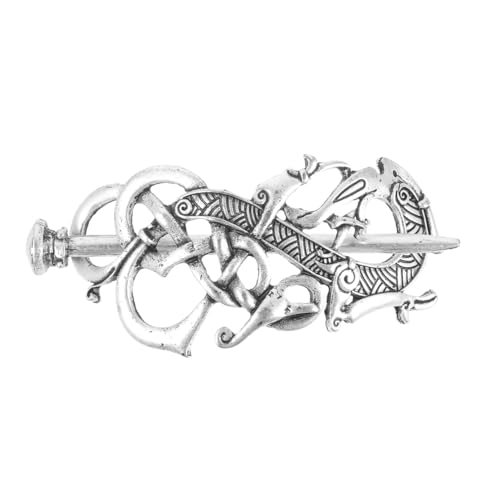 Lurrose keltische Haarspangen Drachen Design Wikinger Schmuck Haarspange Legierung irische Haarnadel mit Stock für Frauen Männer von Lurrose