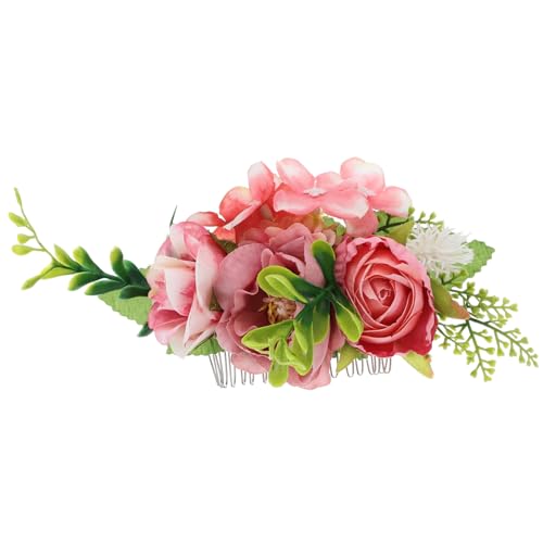 Lurrose künstliche blüten artificial flower dekorative Haarkämme Blumen-Haarnadel Haarkämme für Frauen Haarkamm Hochzeit Haarschmuck schmücken Kopfbedeckung Braut Haarteil von Lurrose