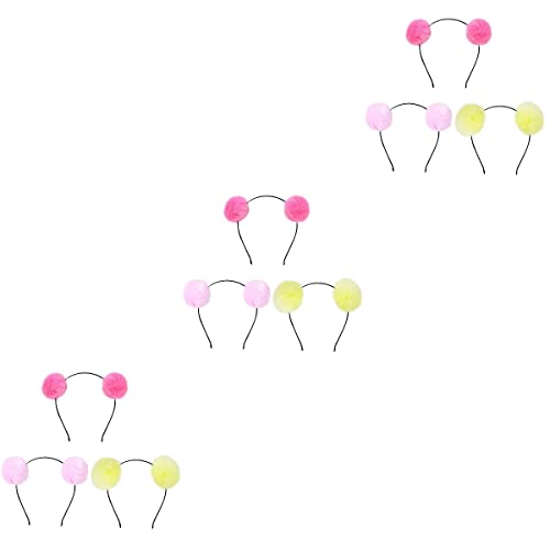 Lurrose 9 Stk Pom-haar-accessoires Fuzzy Pom Pom Ball Stirnband Für Kleinkinder Ohren Stirnband Flauschige Stirnbänder Flauschiges Ball-stirnband Pelzig Bommel Die Blase Frau Schmücken von Lurrose