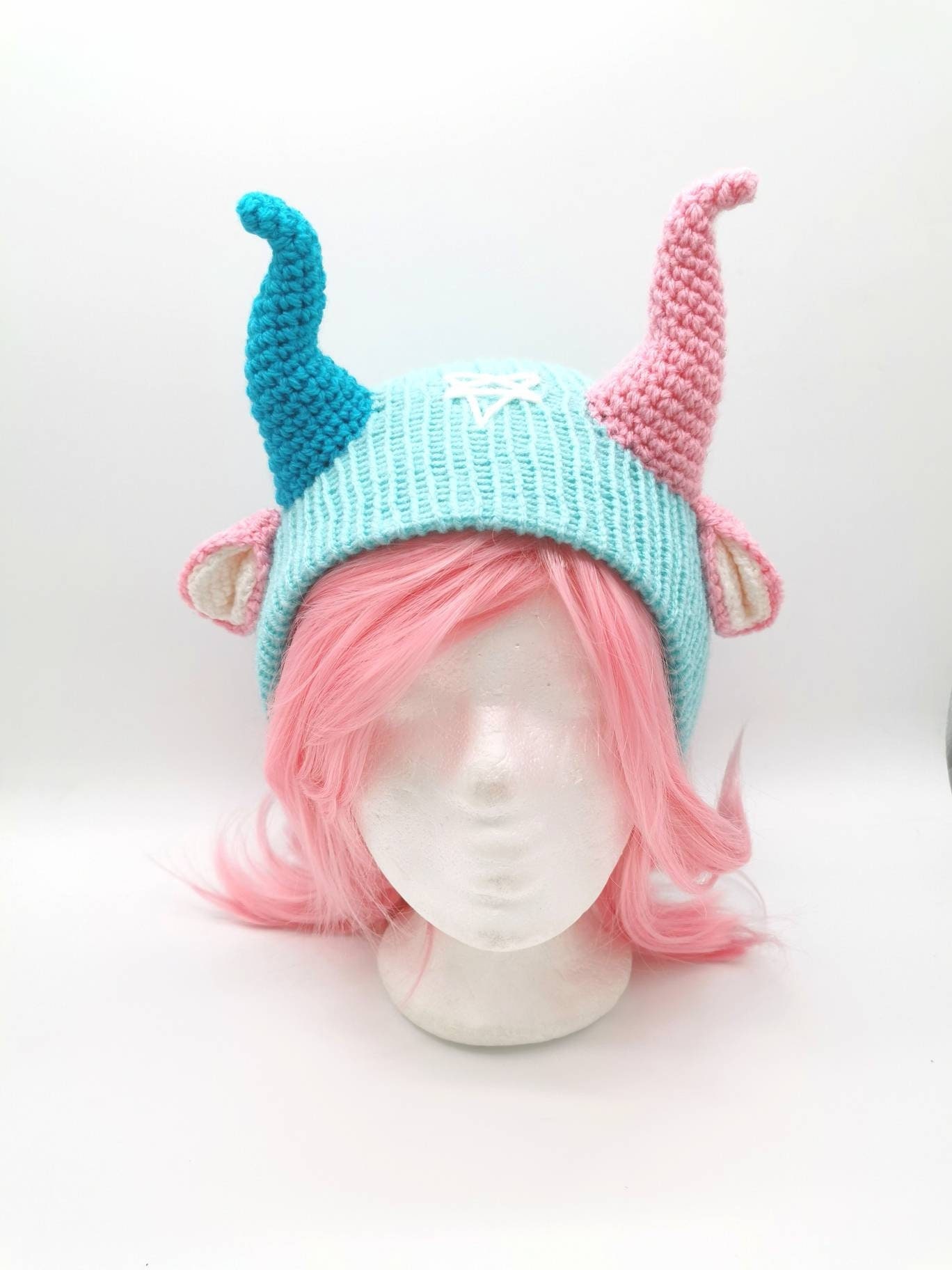 Baphomet Mütze, Hörner Ziegen Beanie, Pride Hat Baphomet Mütze, Hörner Ziegen Beanie, Pride Hat von LusAmigurumi