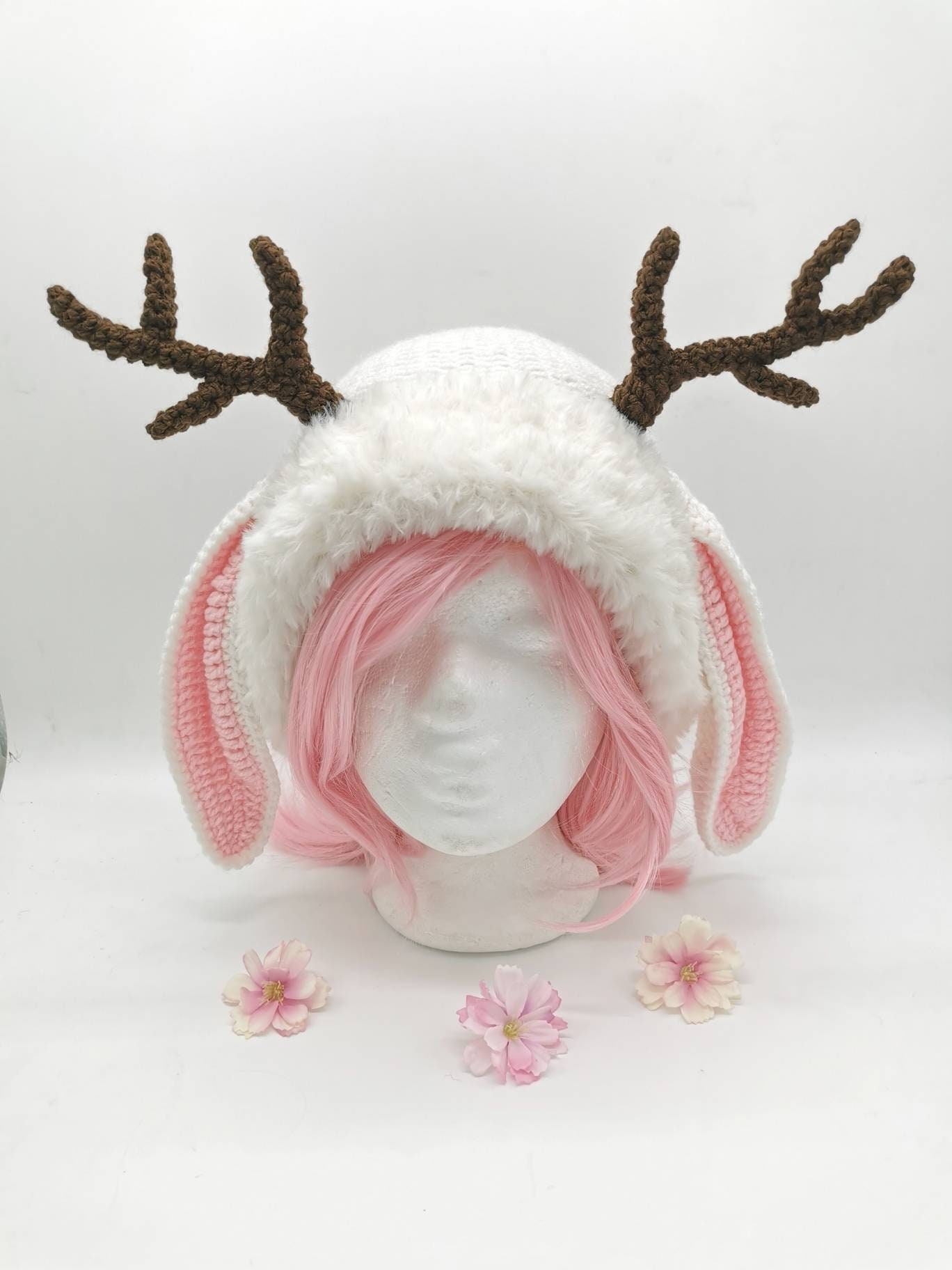 Wolpertinger Beanie Jackalope Mütze Wolpertinger Beanie Jackalope Mütze von LusAmigurumi
