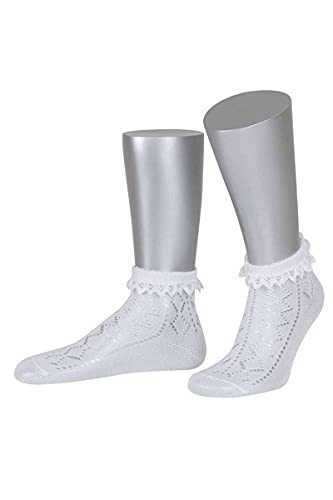 Lusana Damen Damen Trachtensöckchen weiss mit Spitze, weiß, 38/40 Lusana Damen Damen Trachtensöckchen weiss mit Spitze, weiß, 38/40 von Lusana