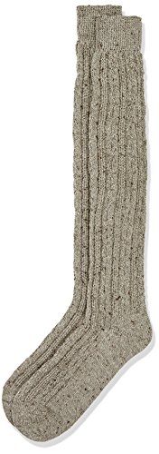 Lusana Herren Trachtenkniestrumpf Bergheim Tweed Trachtenstrümpfe, Grün (olivmeliert 39), 42/43 von Lusana