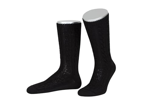 Lusana Trachtenschoppersocken aus Merinowolle L5697, Größe:38-39, Farbe:schwarz (01) von Lusana