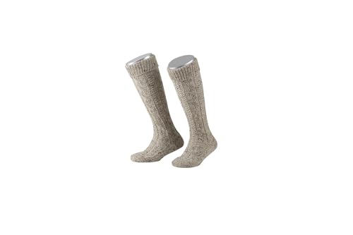 Lusana Jungen Kinderkniekous Loden Tweed Kniestr mpfe, Beige (Mittelbeige Meliert 09), 27-30 von Lusana