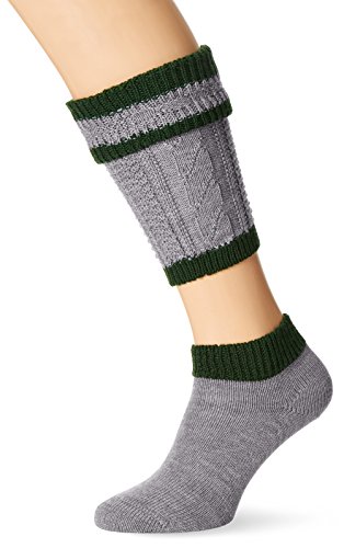 Lusana Herren 2-teiliges Loferl-Set Burghausen Trachtenstrümpfe, Mehrfarbig (Mittelgrau/Tanne 0319), 46/47 von Lusana