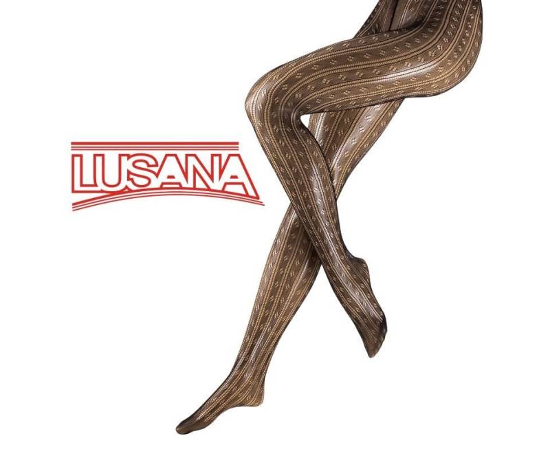 Lusana Strumpfhose Fashion-Strumpfhose "Jasmin" - schwarz von Lusana