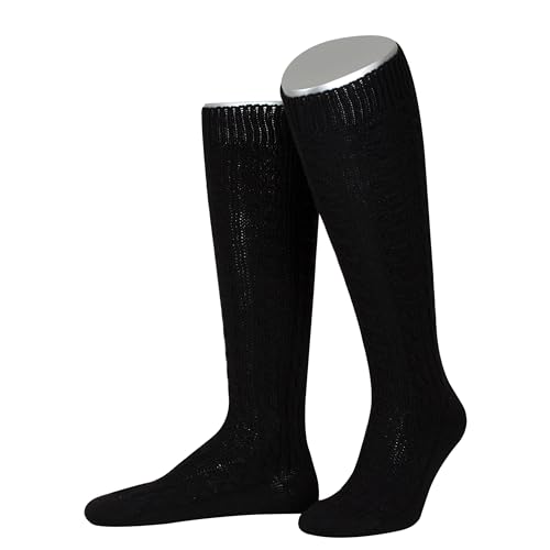 Lusana Trachtenkniestrümpfe mit Merino-Schurwolle für Herren & Damen | Kniestrümpfe Trachten mit 6 Zöpfen und verstärkter Ferse und Spitze | Schwarz | Größe 48-49 | Qualität aus Deutschland Lusana Trachtenkniestrümpfe mit Merino-Schurwolle für Herren & Damen | Kniestrümpfe Trachten mit 6 Zöpfen und verstärkter Ferse und Spitze | Schwarz | Größe 48-49 | Qualität aus Deutschland von Lusana