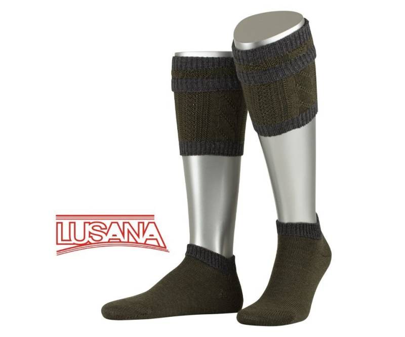 Lusana Trachtensocken 2-teiliges Loferl-Set - jägeroliv/d.grau von Lusana