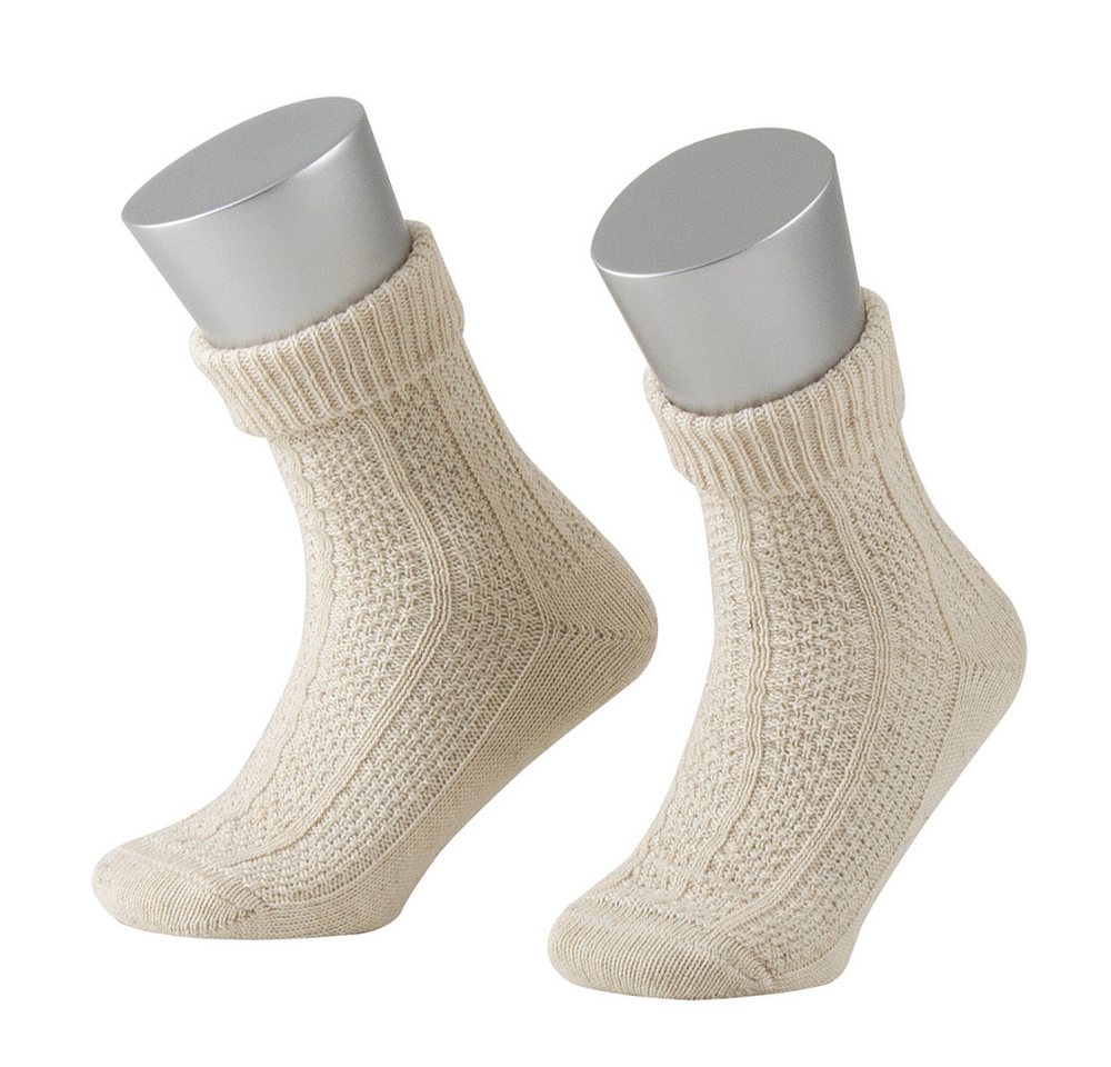 Lusana Trachtensocken L1201 Kinder-Umschlagsocken mit Bio-Baumwolle von Lusana